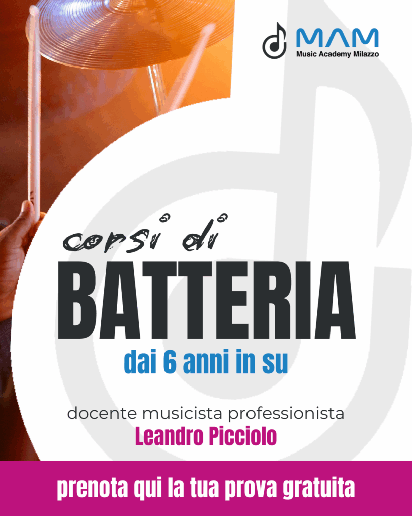 Corso di batteria a Milazzo con Leandro Picciolo – MAM Music Academy Milazzo