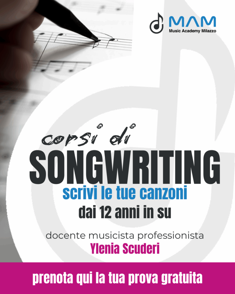 Corso di songwriting a Milazzo con Ylenia Scuderi – MAM Music Academy Milazzo