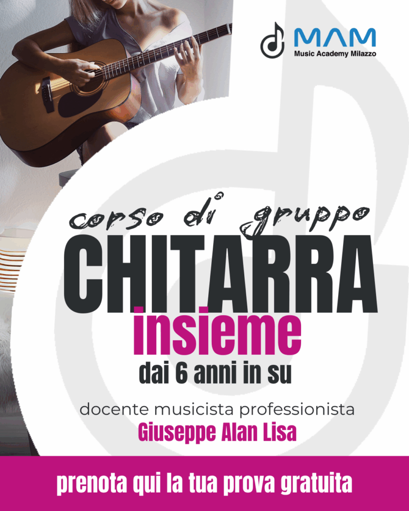 Chitarra Insieme, corso di chitarra di gruppo a Milazzo con Giuseppe Alan Lisa – MAM Music Academy Milazzo
