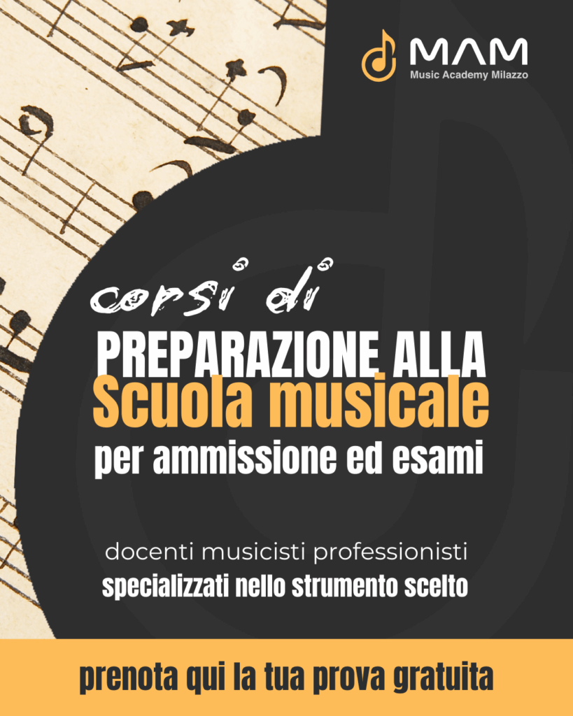Preparazione all'ammissione alle scuole a indirizzo musicale a Milazzo – MAM Music Academy Milazzo